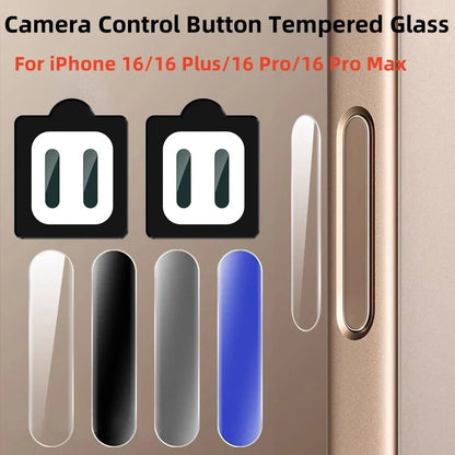 2PCS Side Tempered Glass for iPhone 16 Pro/Pro Max – Camera, Control Button Protector Film for iPhone 16 Plus