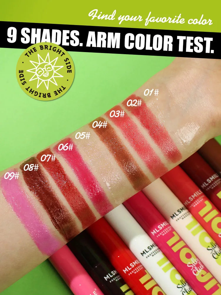 MLSMILE Multi-Color Silky Click Hydrating Lip Gloss – High-Shine, Long-Lasting Radiant Lip Care