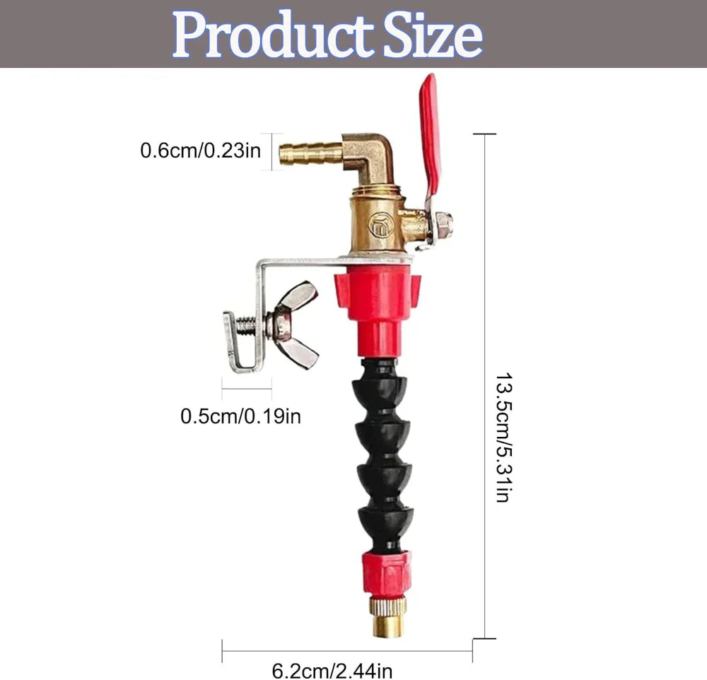 Coolant Misting Nozzle System – Dust-Proof Water Sprayer for Marble, Tile & Brick Cutting Machines