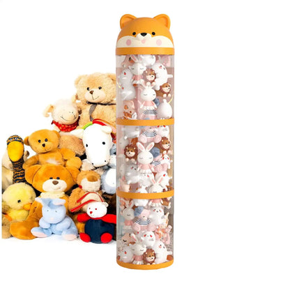 Large Capacity Transparent Doll & Toy Storage Box – Plush Toy Organizer for Children