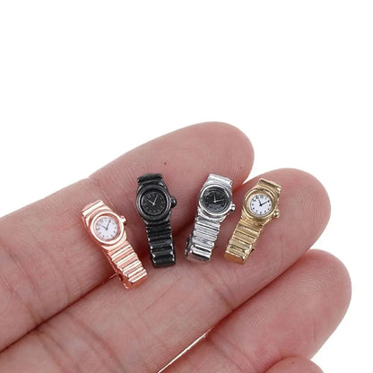 1:12 Dollhouse Miniature Wrist Watch – Pretend Play Home Decor Accessory Toy for Dolls