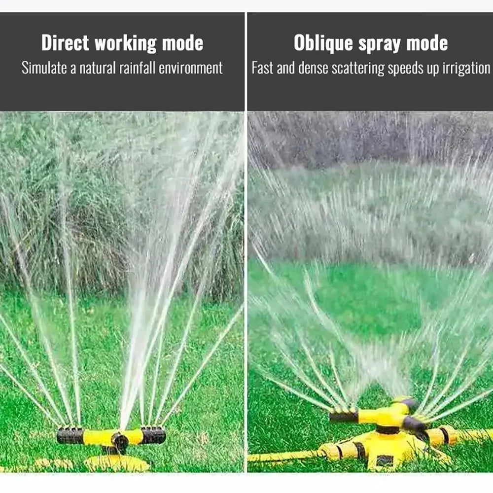 360-Degree Automatic Rotating Lawn Sprinkler - Large Area Coverage Garden Water Sprayer for Efficient Yard Irrigation