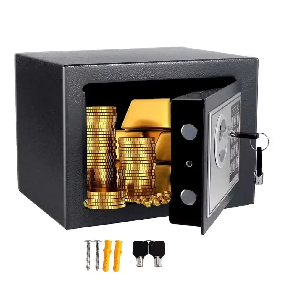 2025 Electronic Digital Keypad Safe — All-Steel Security Box for Home & Office with Password and Key Unlock