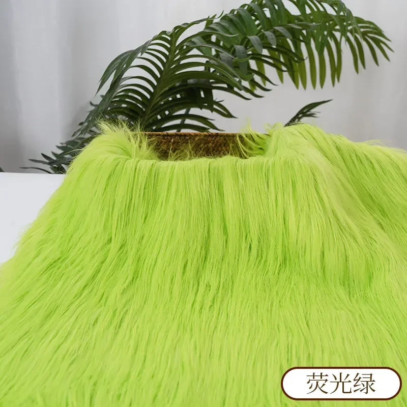 25x45cm Long Hair Faux Fur Fabric — DIY Animal Suit, Doll Hair, Beard Craft Material for Patchwork, Garment Sewing Accessories