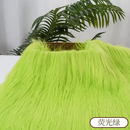 25x45cm Long Hair Faux Fur Fabric — DIY Animal Suit, Doll Hair, Beard Craft Material for Patchwork, Garment Sewing Accessories