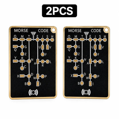 Portable Morse Code Trainer Card - Mini LED Electronic Code Learning & Practice Tool