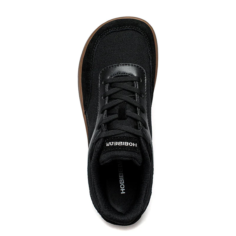 HOBIBEAR Unisex Wide-Toe Sneakers — Minimalist Lace-Up Mesh Casual Shoes, Non-Slip Comfort for Men & Women