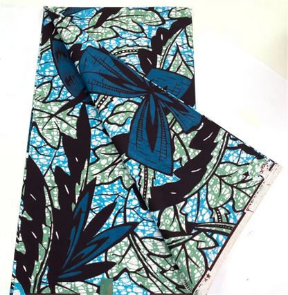 African Ankara Wax Print Fabric - 100% Cotton Soft Nigerian Real Wax Material for Women’s Party Dresses