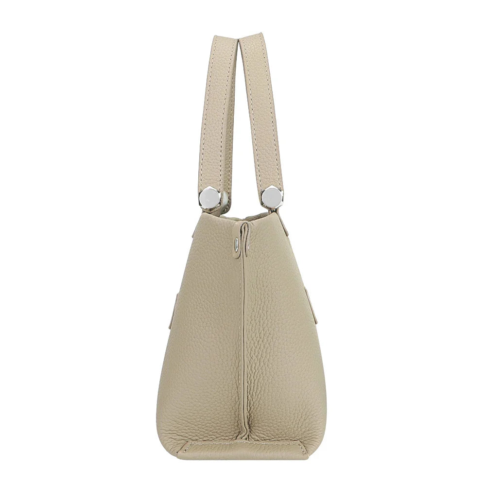 Royal Bagger Top-Handle Genuine Leather Handbag for Women – Trendy Casual Crossbody Bag with Adjustable Shoulder Strap 1859