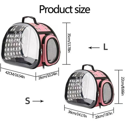 Travel in Style with the Pet Shoulder Bag - Breathable, Transparent Capsule Cat Carrier Handbag for Outdoor Adventures with Your Puppy or Kitten