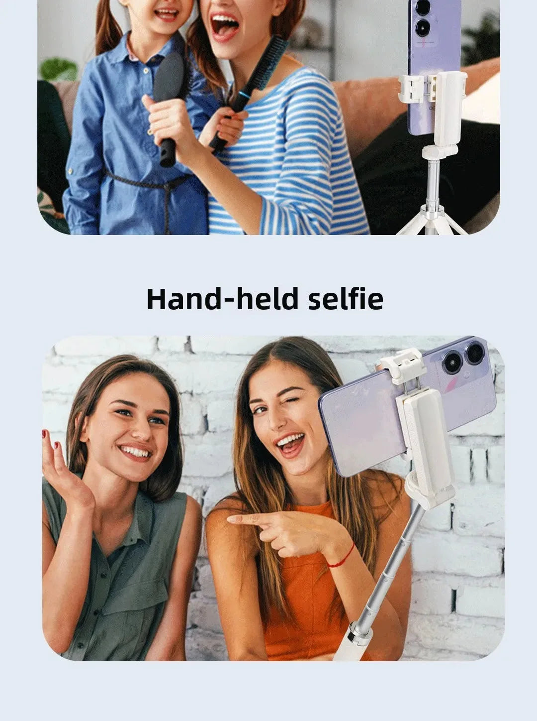Super Mini Selfie Stick – Portable Phone Holder with Bluetooth Remote for Live Broadcast & Shooting