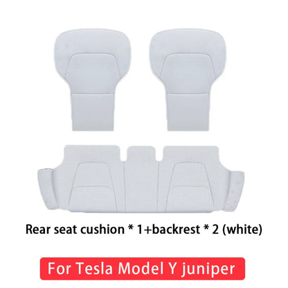 Tesla Model Y Juniper 2025-2026 Ventilated Leather Seat Cushion Cover – Breathable Comfort Interior Accessory