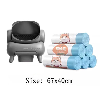 Smart Cat Litter Box Waste Bags - Thickened Drawstring Garbage Bags for Neakasa & CatLink Systems