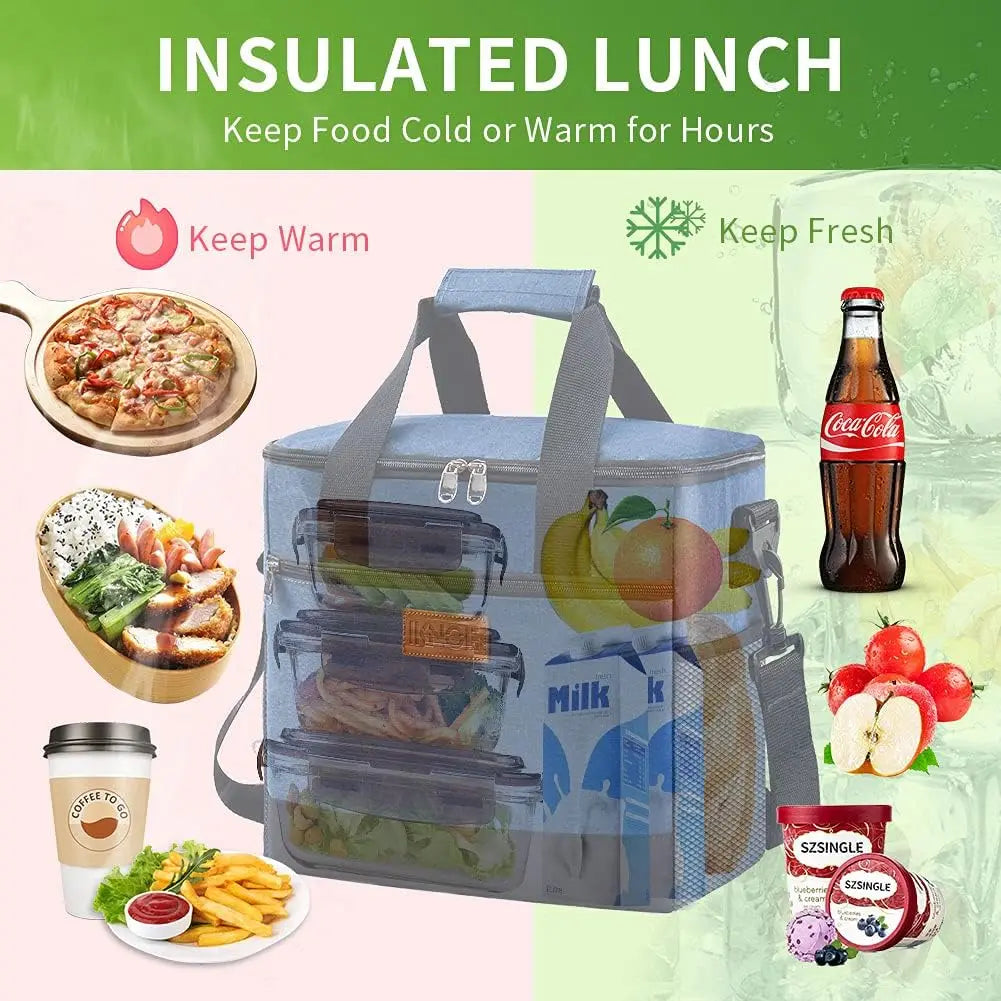 15L Collapsible Cooler Bag – Large Insulated Picnic Lunch Bag for Outdoor Travel, Camping, BBQ & Family Party