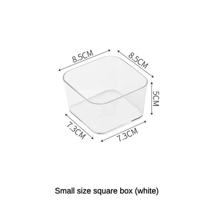 Transparent Plastic Storage Box – Desk Organizer Container for Jewelry, Makeup, and Drawer Organization