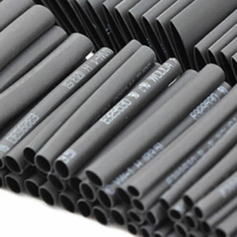 420PCS Black Heat Shrink Tubing Kit - Weatherproof Polyolefin Sleeving for Cable Protection and Tools