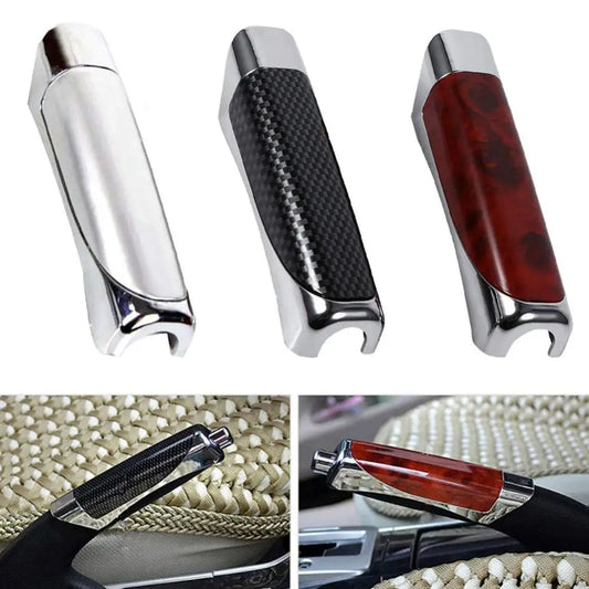 Universal Car Hand Brake Cover – Carbon Fiber & Wood Color Protector, Handbrake Grips, Interior Decor