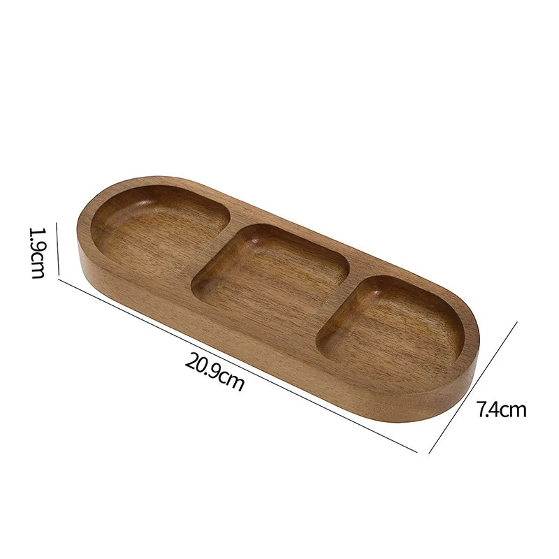 Mini Bamboo Tray Coaster – Wooden Saucer Plate for Flower Pots, Cups, and Coffee, Creative Kitchen & Home Decor Mat