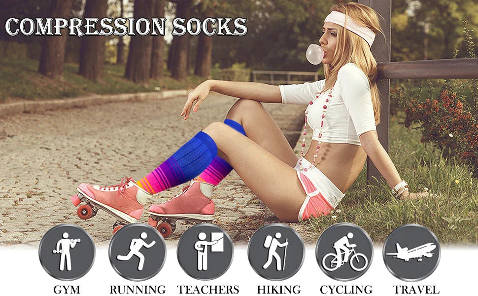 3 Pairs Compression Socks 30 mmHg — S-XXL Medical Socks for Edema, Diabetes & Varicose Veins