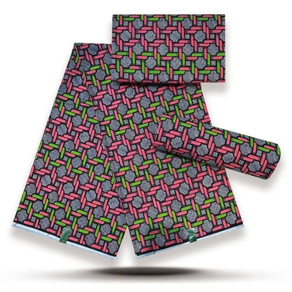 African Wax Print Fabric - 100% Cotton Nigerian Ankara Batik Material for Women’s Dresses