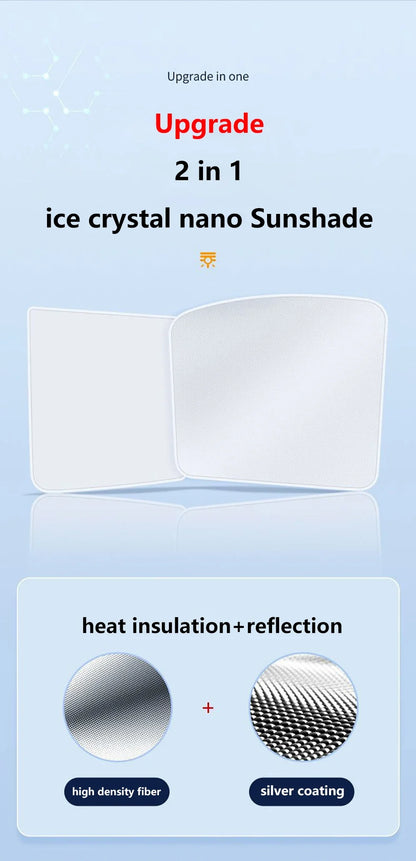 Split Sunshade for Tesla Model 3 (2017-2023) & Model Y – Front & Rear Sunroof Windshield Skylight Glass Roof Cooling Shade