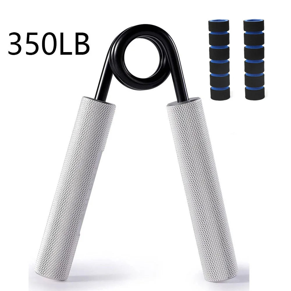 Aluminum Alloy Hand Gripper with Sponge Sleeve — Spring Steel Fitness Trainer for Arm & Finger Strength, Home Gym for Men
