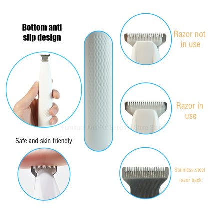 New Waterproof LED Dog Paw Trimmer – Pet Hair Clippers with LED Display & 18mm Wide Blade