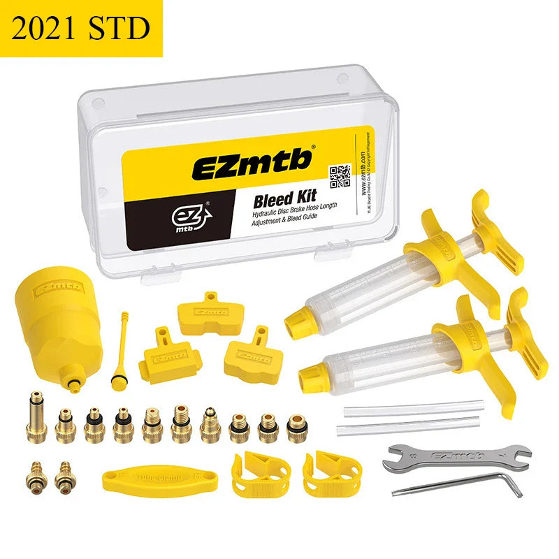 Bicycle Hydraulic Disc Brake Oil Bleed Kit – EZMTB PRO for SHIMANO, SRAM, Avid & MAGURA MTB Bike Repair Tool