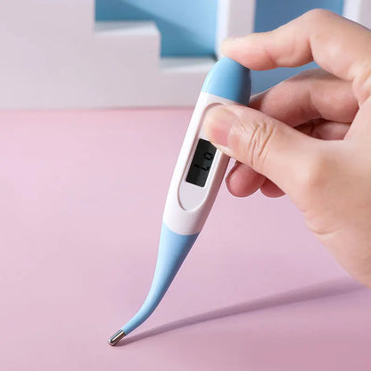 Electronic Digital Thermometer Soft Tip for Home First Aid—Oral & Armpit Temperature Measurement for Babies & Adults