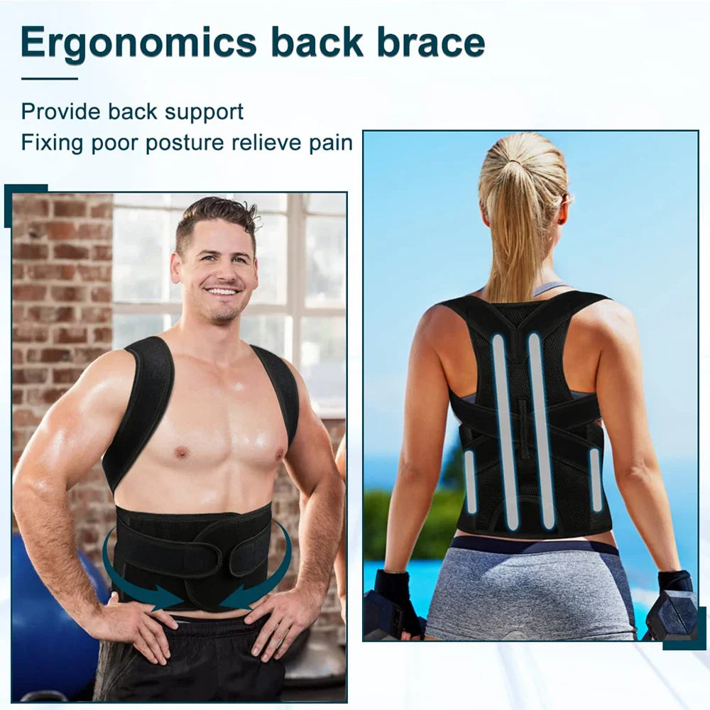 Back Brace Posture Corrector — Adjustable Back Straightener for Women & Men | Scoliosis & Hunchback Correction Posture Trainer