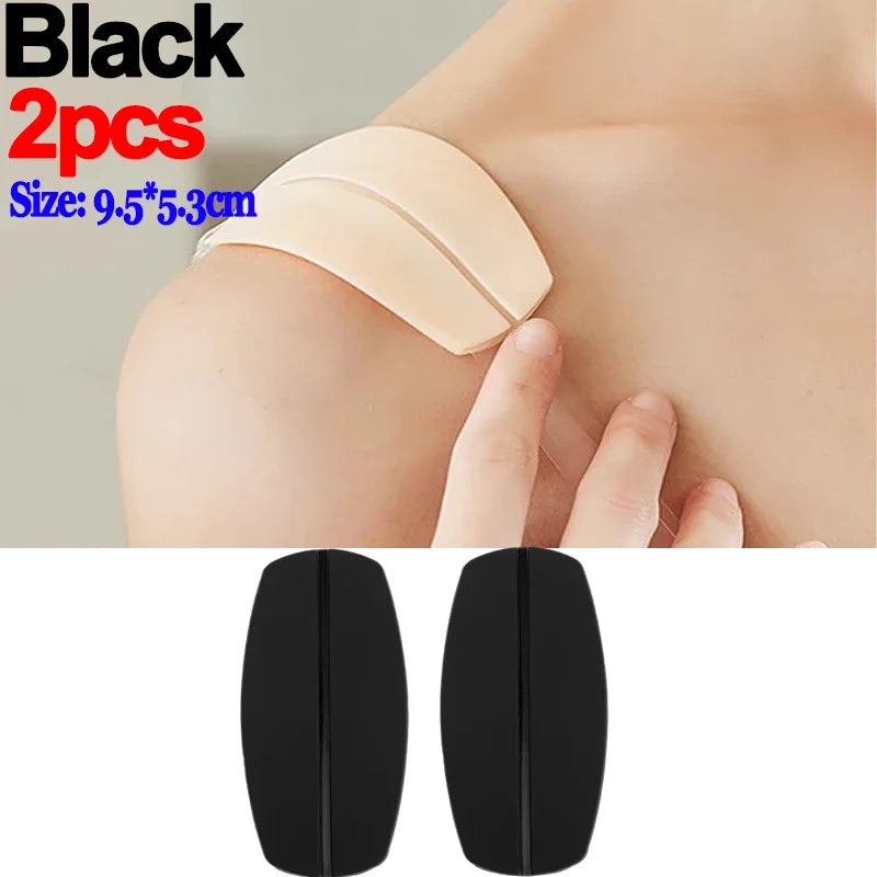 2/6PCS Silicone Anti-Slip Bra Strap Pads – Soft Shoulder Cushions for Women Pain Relief
