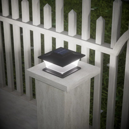 Solar Post Light - Auto On/Off LED Outdoor Landscape Light for Garden, Fence & Patio Posts