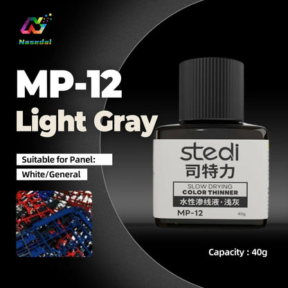Stedi MP-07~MP-18 Weathering Acrylic Paint – 40g for Gundam & Military Models, Panel Lining DIY Craft Supplies