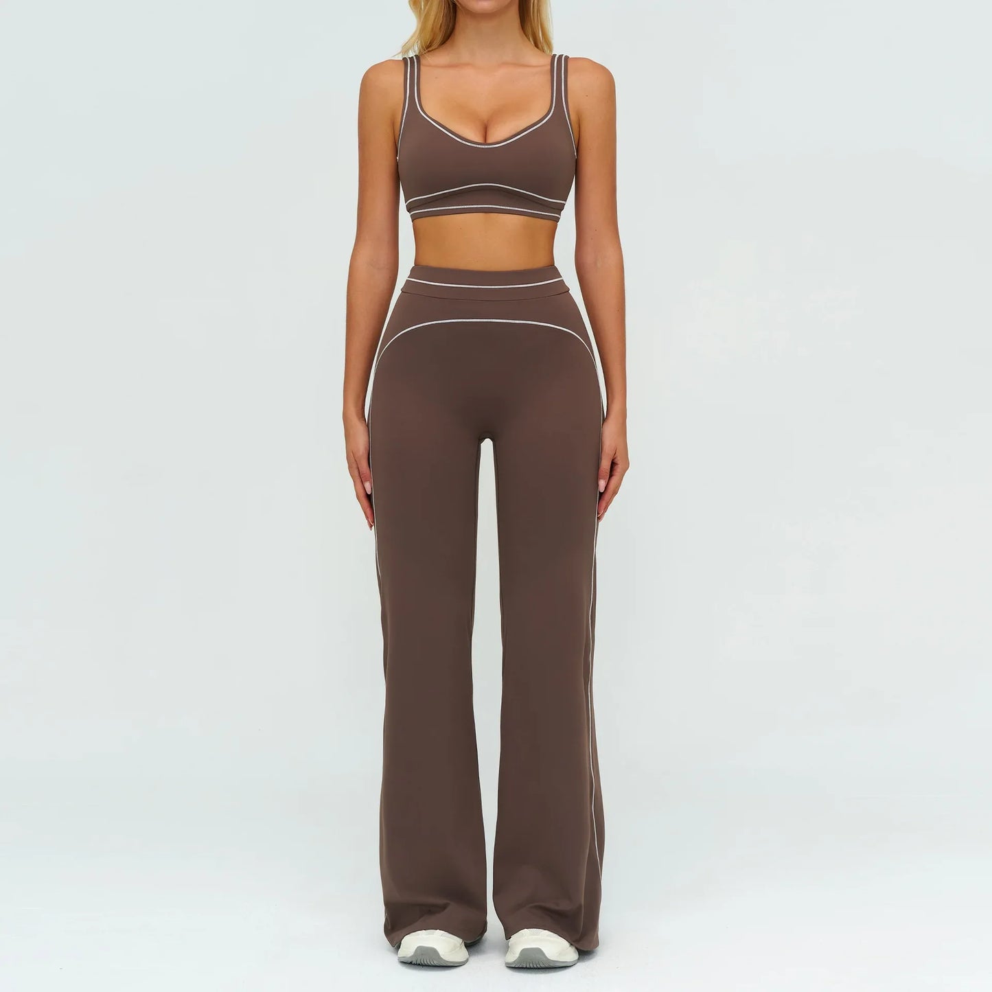 Women’s 2-Piece Fitness Yoga Set, Gym Running Tracksuit, Push-Up Sportswear Leggings, Athletic Workout Outfit