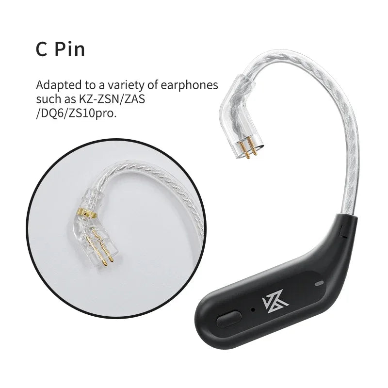 KZ AZ09 HD Bluetooth Earphones – Wireless HIFI Ear Hook Headset with Charging Case, Compatible with KZ EDXPRO ZSNPRO ZS10PRO