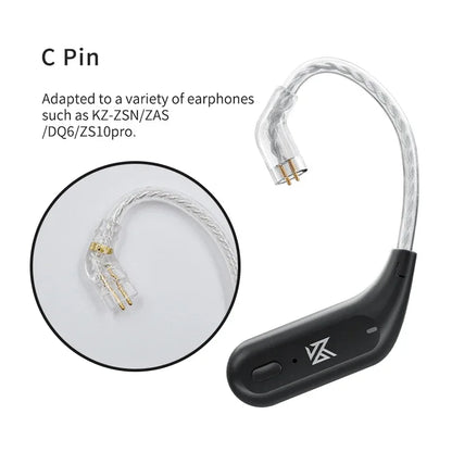 KZ AZ09 HD Bluetooth Earphones – Wireless HIFI Ear Hook Headset with Charging Case, Compatible with KZ EDXPRO ZSNPRO ZS10PRO
