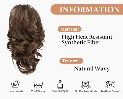 SARLA Premium Synthetic Claw Clip-In Ponytail Extensions – Blonde Hairpiece, Fake Pigtail Hair Bun for Women P026