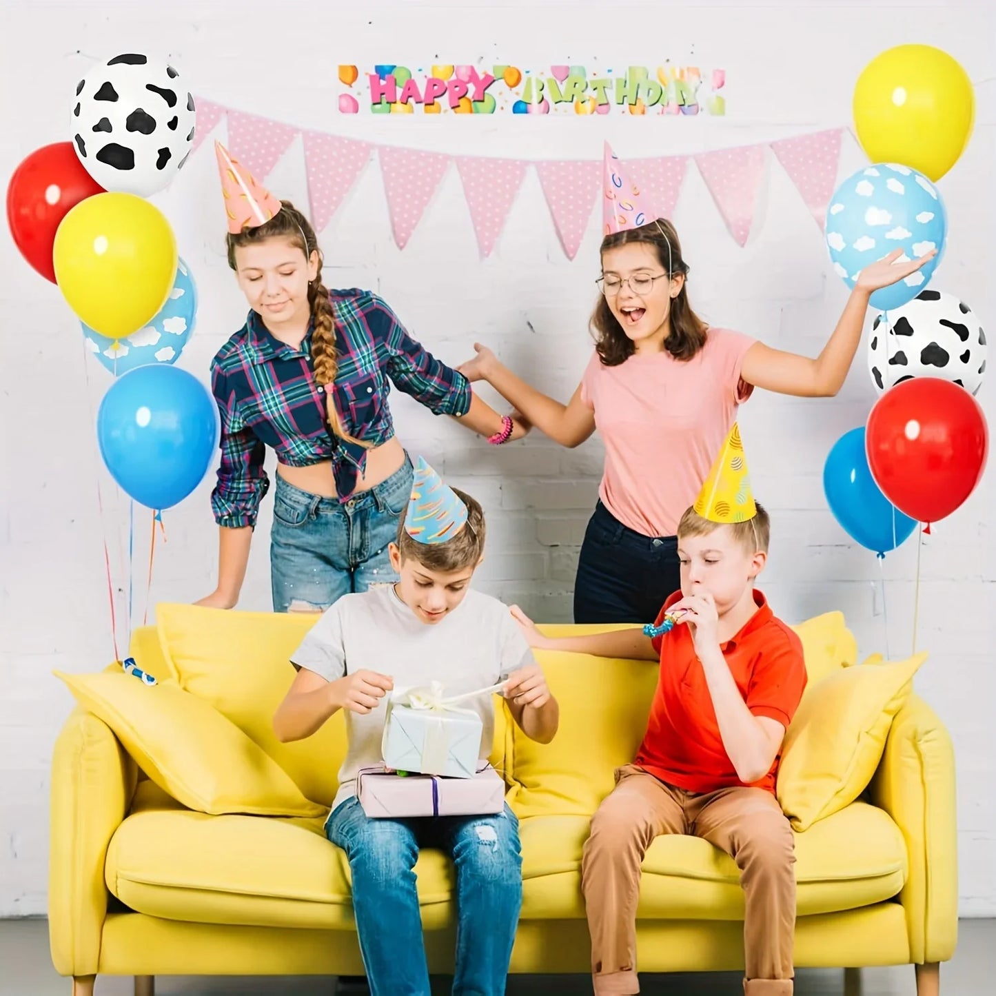Cow Print Toy Balloons - Colorful Birthday, Baby Shower & Football Party Decorations