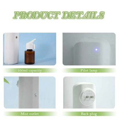 Plug-in Wall Fragrance Diffuser – Waterless Smart Essential Oil Diffuser for Home & Room Scented Air