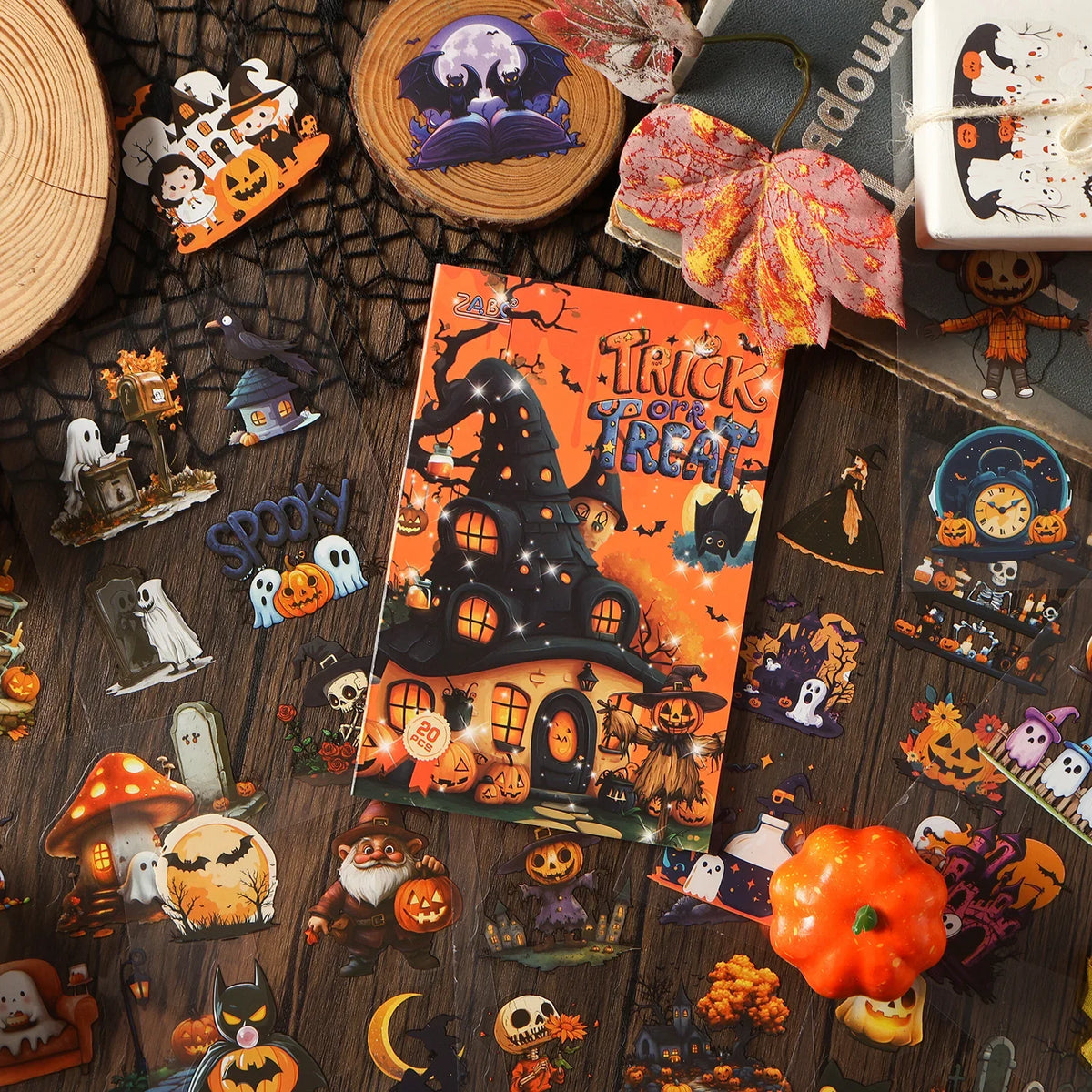 Halloween Sticker Book - Decorative Scrapbooking Stickers for Diaries, Albums & Stationery