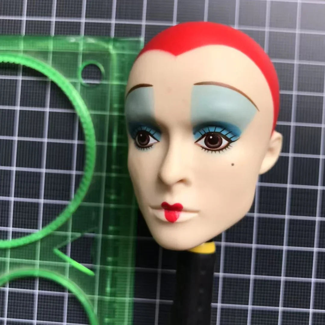 DISNEY Doll Heads – Bald Red Hair King, Queen & Alice with Makeup for DIY Dressing & Accessories