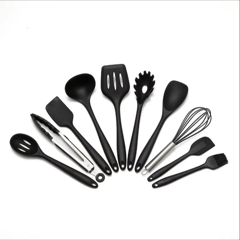 10-Piece Silicone Cookware Set – Kitchen Baking Tools, Spatulas & Scrapers