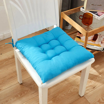Solid Square Chair Cushion – Soft Cotton Upholstery for Office, Home, Car, and Garden Sun Lounge Seat