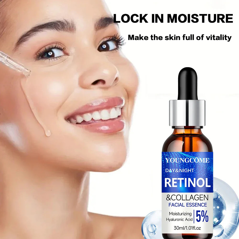Retinol Cream & Serum Combo Set – Moisturizing, Skin Repair & Wrinkle Smoothing for Youthful, Elastic Skin