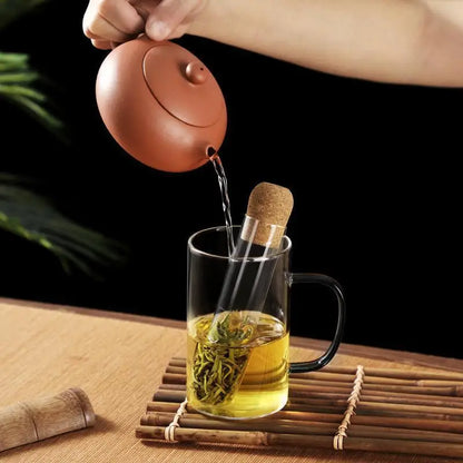 Glass Tea Infuser – Stylish Tea Strainer for Mug, Puer & Herb Tea Filter Accessory
