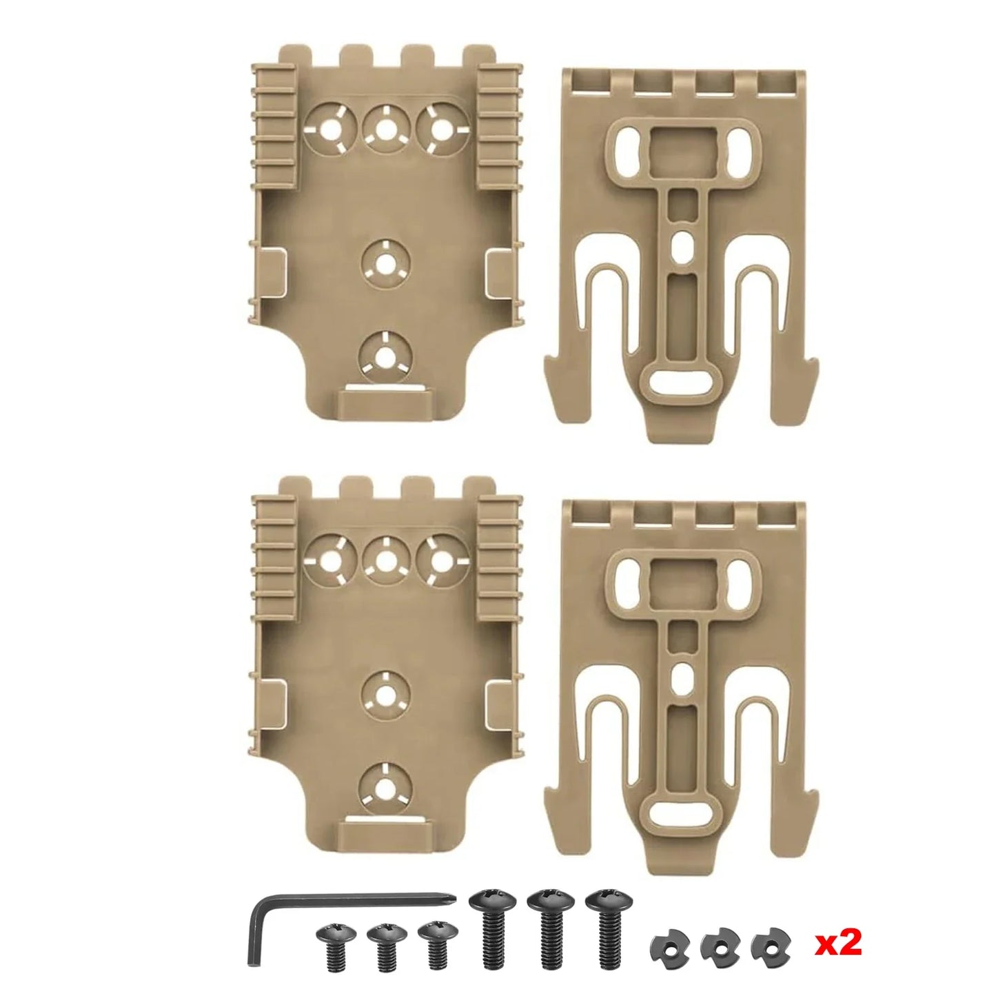 Tactical QLS Locking System Kit - QLS 19 Receiver & QLS 22 Fork Adapter for Pistol Holsters, Belts, Shooting & Airsoft Gear