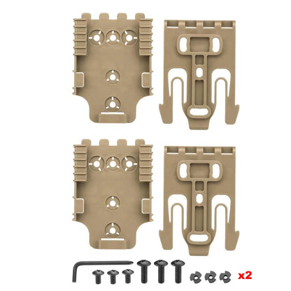 Tactical QLS Locking System Kit - QLS 19 Receiver & QLS 22 Fork Adapter for Pistol Holsters, Belts, Shooting & Airsoft Gear