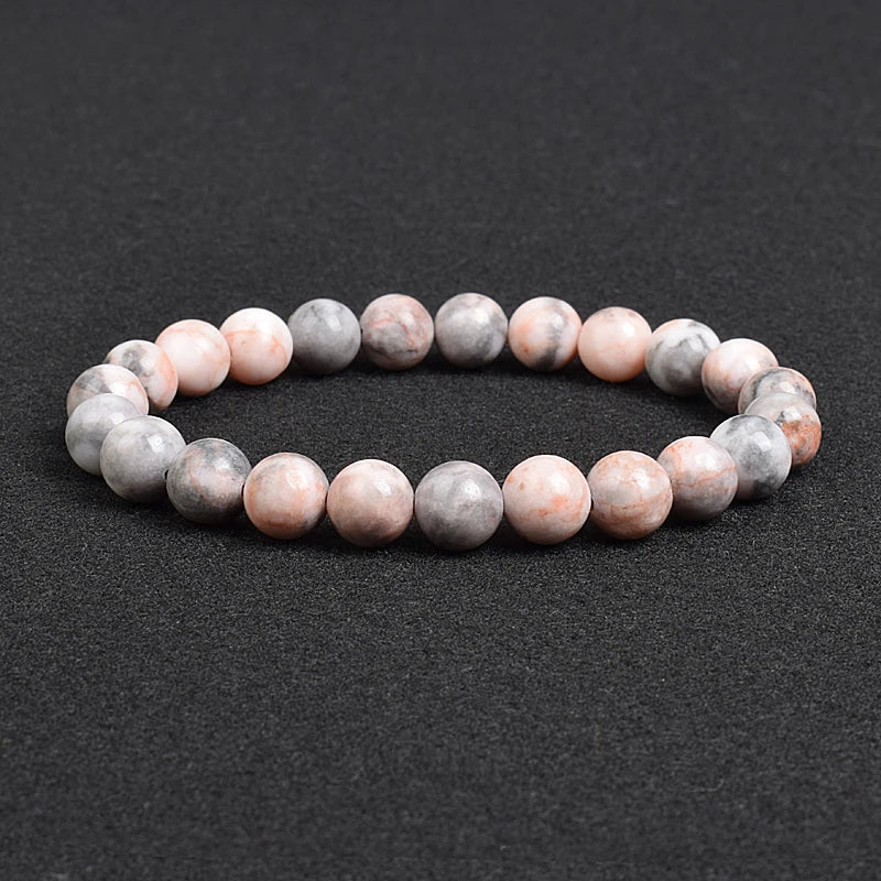 Genuine Natural Stone Beaded Bracelet – Apatite, Lapis Lazuli, Agate & Tiger Eye High Quality Crystal Gem Jewelry Bangle for Men & Women