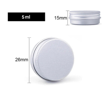 1/5/10pcs Empty Silver Aluminum Tins – 5-250ml Screw Top Round Containers for Candles, Spices & Storage