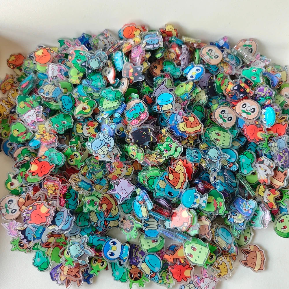 50PCS Pokémon Resin DIY Accessories - Cute Kawaii Phone Case Charms, Decorative Patches & Craft Embellishments
